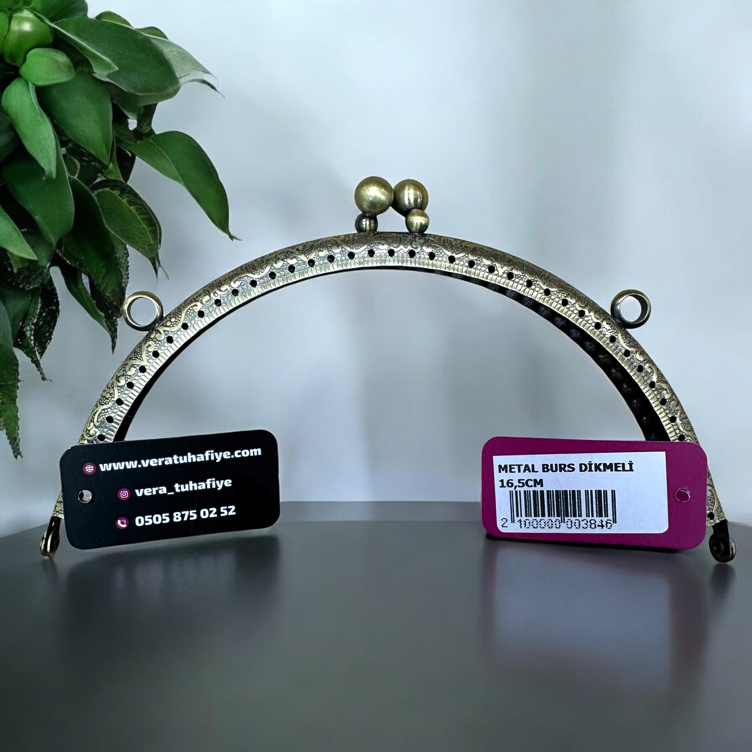 16.5 CM DİKMELİ BURS ANTİK